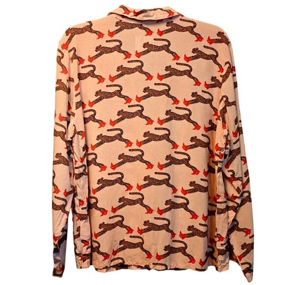 Bouffants & Broken hearts cheetah in heels pajama set size large - Picture 3 of 10